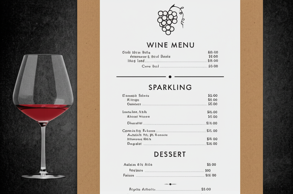 Wine Menu Design
